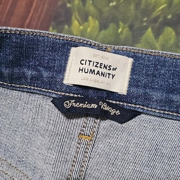Citizens of Humanity Vintage Premium 5 Button Raw Hem Bootcut Jeans Size 26 - Picture 3 of 10